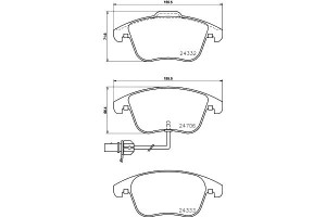 Klocki Hamulcowe Mintex 8k0698151a 8k0698151f