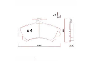 Klocki Hamulcowe Volvo S40 V40 95-97 Zimmermann