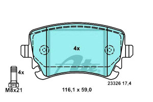 Klocki Hamulcowe Audi Tył A4 A6 2,0-4,2 04-11 Cera
