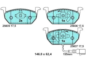 Klocki Hamulcowe Ceramiczne Audi A3 Seat Leon Leon