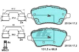 Klocki Hamulcowe Ceramiczne Ford B-max Fiesta Vi T
