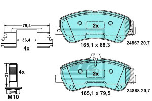 Klocki Hamulcowe Ceramiczne Mercedes Glk (x204) 2.