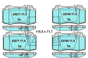 Klocki Hamulcowe Mercedes Przód W203 W211 W220 R23