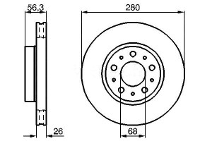 Tarcze Hamulcowe 2szt Volvo Przód 940 960 Bosch