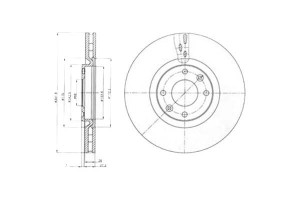 Tarcze Hamulcowe 2szt Citroen C4 Ii Ds4 Ds5 Ds Ds