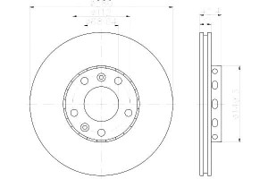 Tarcze Hamulcowe Hella Pagid 4e0615601j 4e0615601