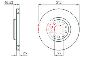 Tarcze Hamulcowe 2szt Audi A4 00-08 Vw Passat 96-0