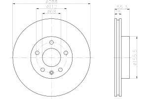 Tarcze Hamulcowe Mintex 7m0615301e 7m0615301g 95vw