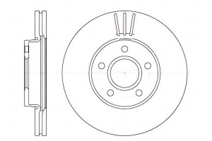 Tarcze Hamulcowe 2szt 278x25 V 5-otw Ford C-max 07