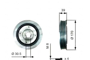 Koło Pasowe Wału Korbowego Alfa Romeo 145 146 147