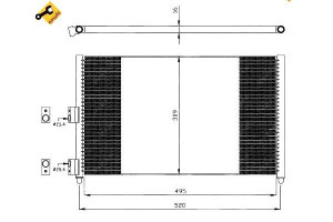 Skraplacz Klimatyzacji Fiat Punto 1,9jtd Nrf