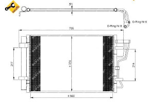 Skraplacz Klimatyzacji Kia Ceed 1,4-2,0 06- Nrf