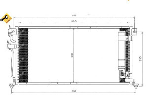 Skraplacz Klimatyzacji Mitsubishi Lancer 03- Nrf