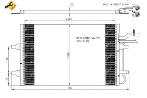 Skraplacz Klimatyzacji Volvo C30 S40 V50 04- Nrf