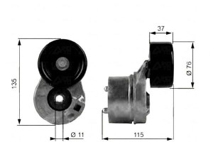 Napinacz Paska Wielorowkowego Ford Transit 2.4d 01