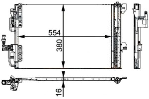 Skraplacz Klimatyzacji Opel Astra G 98-05 Hella