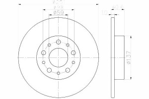 Tarcze Hamulcowe 2szt Fiat Tył 500l 0,9-1,4 1,3-1,