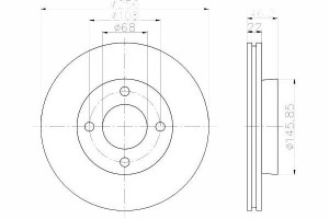 Tarcze Hamulcowe 2szt Vw Przód A80 1,8 Textar