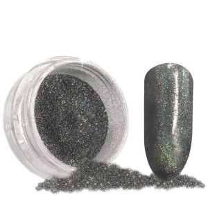 Pyłek Pastel HOLO Rainbow efekt czarny złoto 12