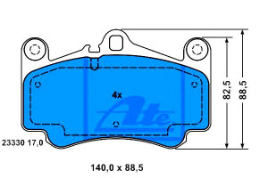 Klocki Hamulcowe Porsche 911 3.6/3.8 06.00-12.12 A