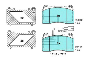 Klocki Hamulcowe Ceramiczne Alfa Romeo 156 1.9d 07