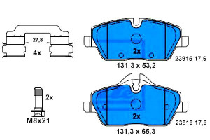 Klocki Hamulcowe Bmw Przód 1 1,6-2,0 04-10 Ate