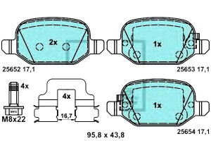 Klocki Hamulcowe Ceramiczne Fiat 500l 0.9-1.6d 09.