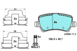 Klocki Hamulcowe Ceramiczne Volvo S60 Ii S80 Ii V6