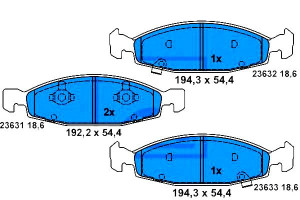 Klocki Hamulcowe Jeep Przód Grand Cherokee 2,7-4,7