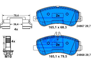 Klocki Hamulcowe Mercedes Przód X204 2,0 3,5 08-15