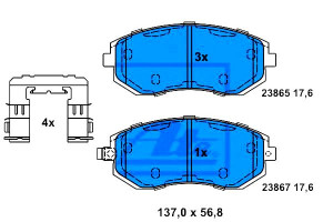 Klocki Hamulcowe Subaru Przód Forester Impreza Leg
