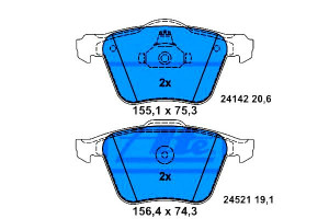 Klocki Hamulcowe Volvo Przód S60 10- S80 06- V60 1