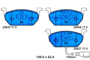 Klocki Hamulcowe Vw Przód Golf 1,0-2,0 12- Ate