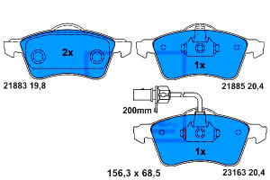 Klocki Hamulcowe Vw Przód T4 1,9-2,5 Tdi 2,0-2,8 9