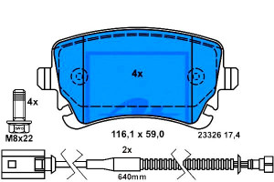 Klocki Hamulcowe Vw Tył Phaeton 3,0-6,0 4motion 02