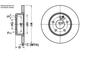 Tarcze Hamulcowe 2szt. Mercedes C (w202) 1.8-2.5d