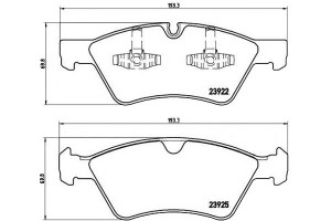 Klocki Hamulcowe Mercedes W164 Ml-klasa 05- Brembo