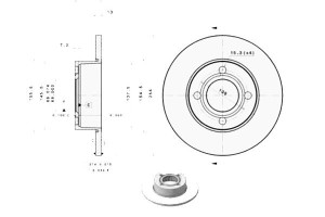Tarcze Hamulcowe 2szt. Audi 80 1.6/1.9d/2.0 09.91-