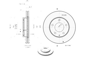 Tarcze Hamulcowe 2szt. Ford Usa Probe Ii Mazda 626