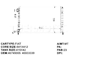 Chłodnica Silnika Fiat Doblo Doblo Cargo 1.4-1.9d