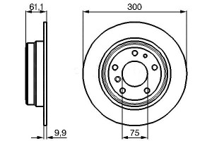 Tarcze Hamulcowe 2szt Bmw Tył E34 87- Bosch