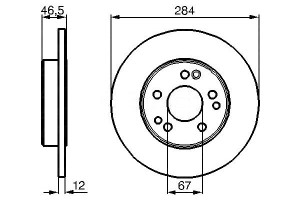 Tarcze Hamulcowe 2szt Mercedes Przód W124 200 Bosc