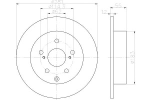 Tarcze Hamulcowe Mintex 4243142060 424310r020 1780