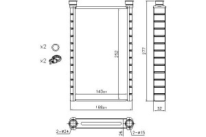 Nagrzewnica (169x252x32) Bmw 1 (e81) 1 (e82) 1 (e8