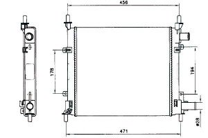 Chłodnica Ford Ka 96- -ac Nrf