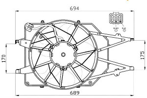 Wentylator Chłodnicy Ford Focus 98-04 -ac Nrf