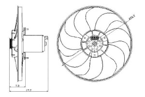 Wentylator Chłodnicy Vw Passat 93-97 Nrf