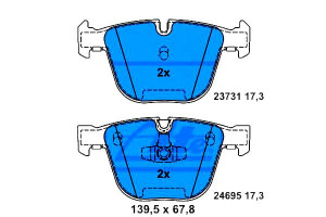 Klocki Hamulcowe Bmw Tył F01 F02 730-730 08- Ate