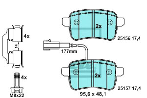 Klocki Hamulcowe Ceramiczne Alfa Romeo Giulietta 1