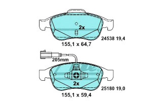 Klocki Hamulcowe Ceramiczne Alfa Romeo Giulietta 1